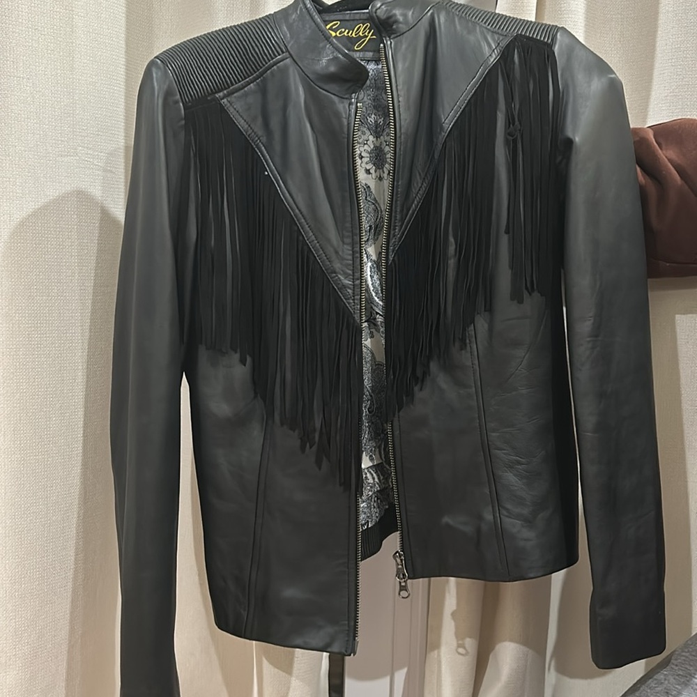 Scully Leather Fringe Beaded Womens Jacket